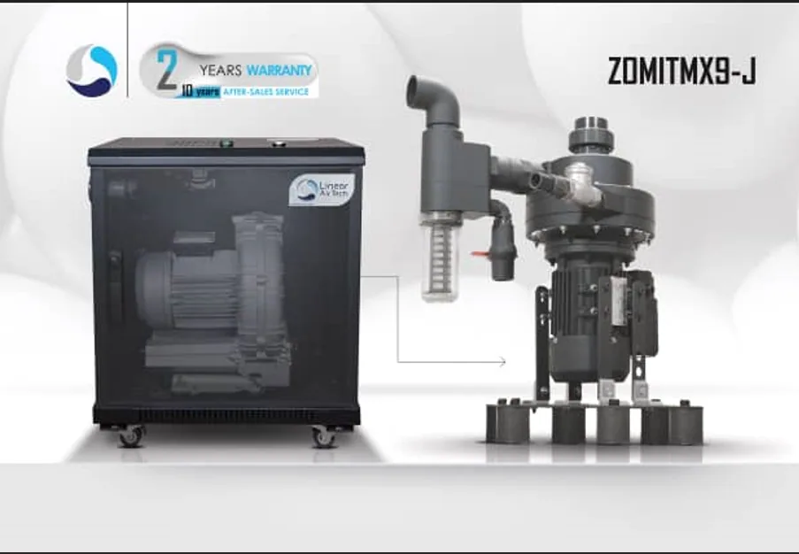 ساکشن مرکزی دندانپزشکی مدل Zomit MX9-j از برند Linear Air Tech — تصویر ۱